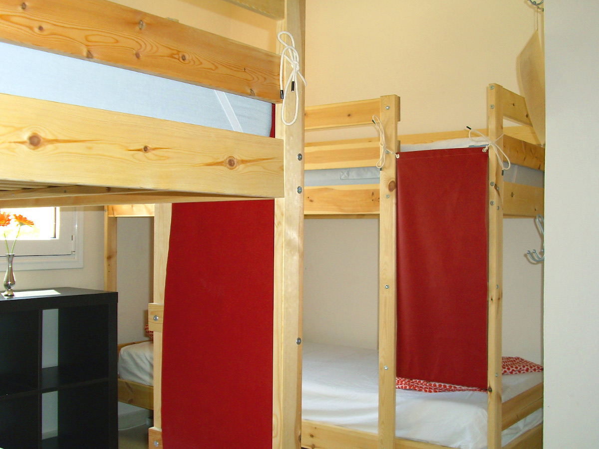 Slaapkamer 2 met 2 stapelbedden, Villa Ithaka op Kreta, het ideale vakantiethuis!